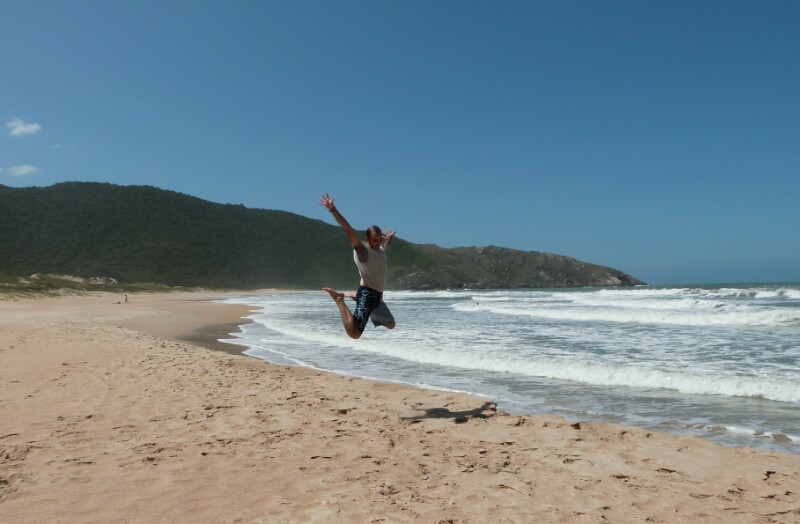 Sobrevolando la playa de Lagoinha do Leste
