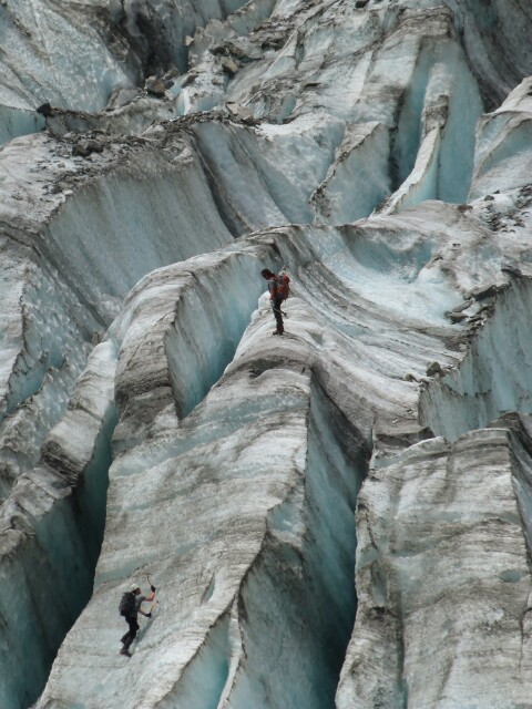 Escaladores en Fox Glacier