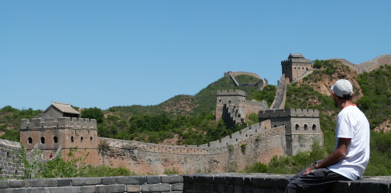 Contemplando la Gran Muralla China