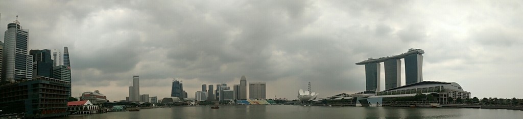 Panorámica completa de Marina Bay en Singapur