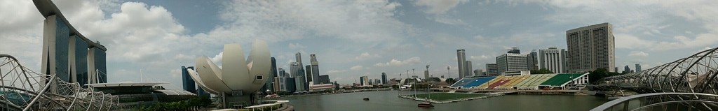 Panorámica de Marina Bay desde el otro extremo