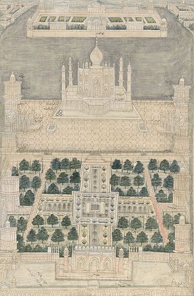 Pintura del Taj Mahal