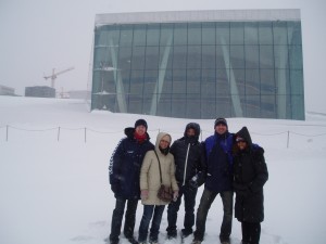 El grupo en la ópera de Oslo