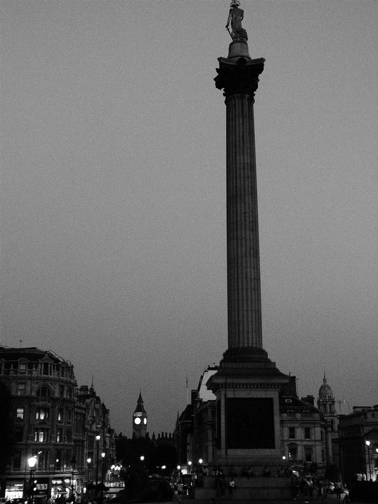 Trafalgar Square al atardecer