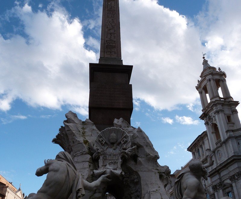 Fuente de los 4 rios en Piazza Navona