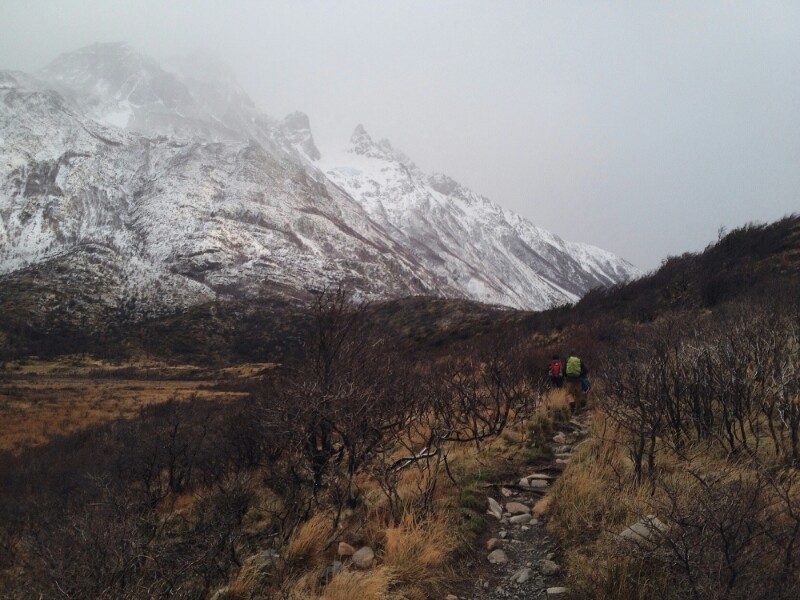 Sendero en Torres del Paine