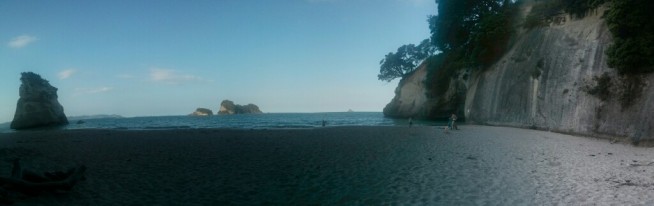 Panorámica de Cathedral Cove