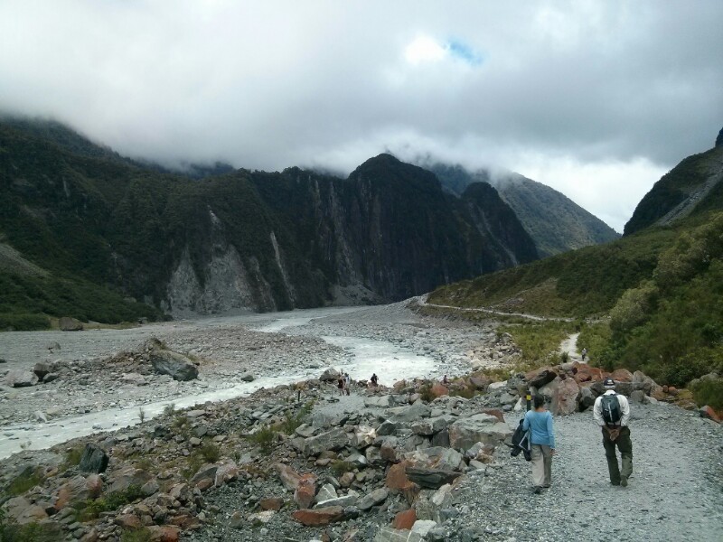 Camino hacia el glaciar