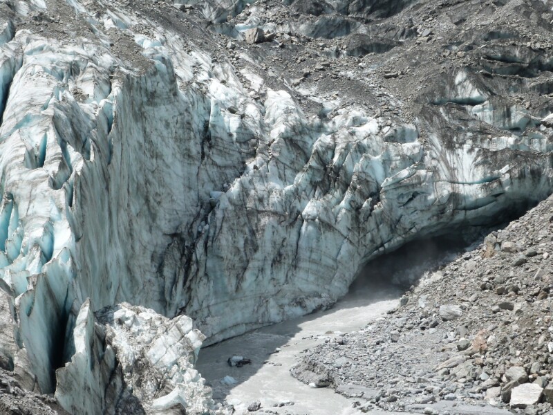 Detalles del glaciar Fox