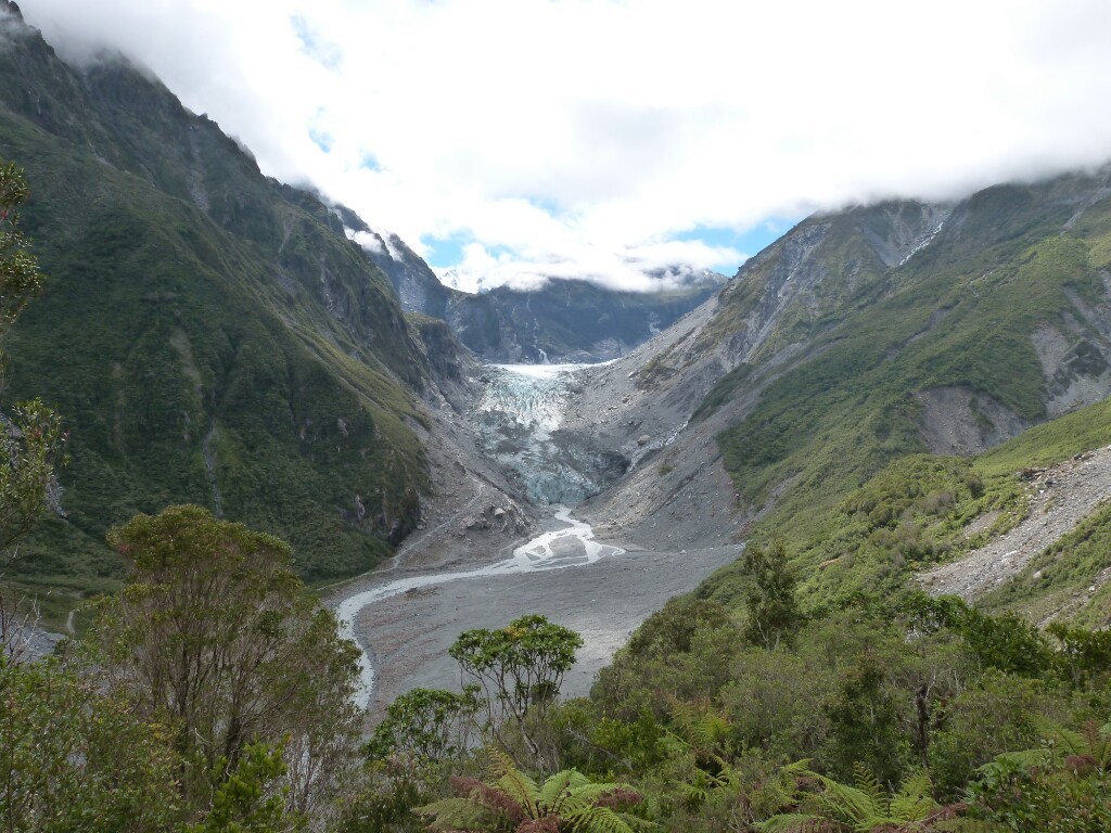 El glaciar Fox y su entorno