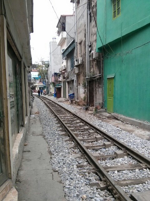 Una calle a las afueras de Hanoi