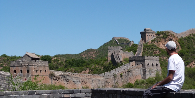 Contemplando la Gran Muralla en Jinshanling