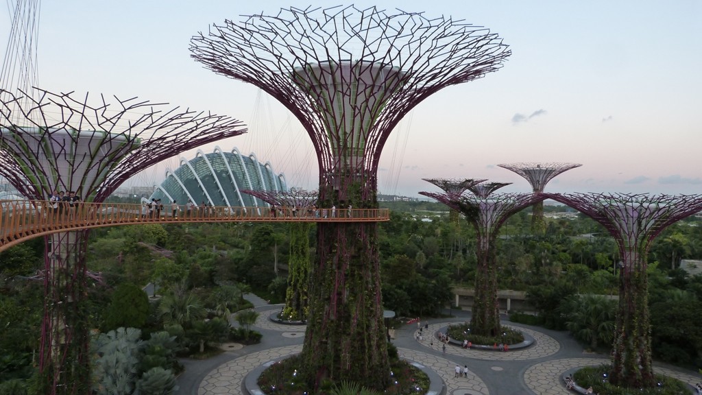 Vistas desde el OCBC Skyway de Singapur