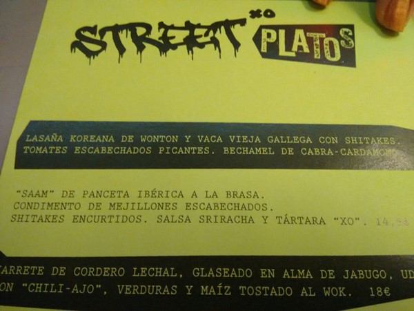 Detalle de carta de Street Xo