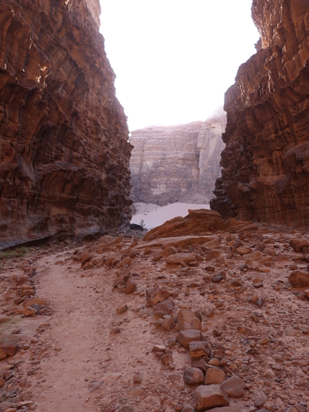 Caminando por el Wadi Rum