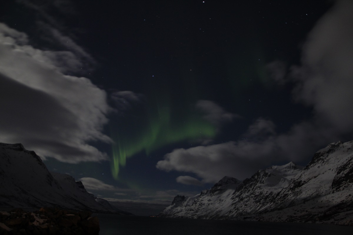 Formas de Auroras Boreales en el cielo