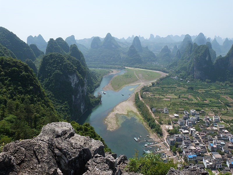 Postales de China desde la colina de Lao Zhai Shan