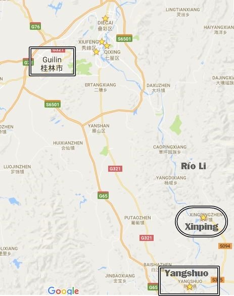 Mapa de situación de Xinping