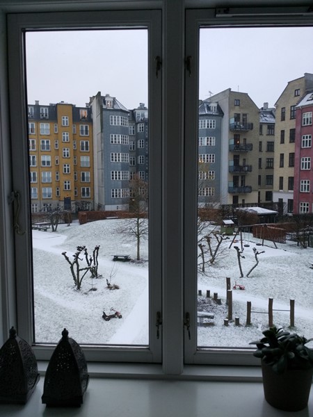 La nieve en CPH desde mi ventana