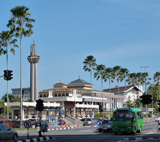 Una calle cualquiera de Bandar Seri Begawan