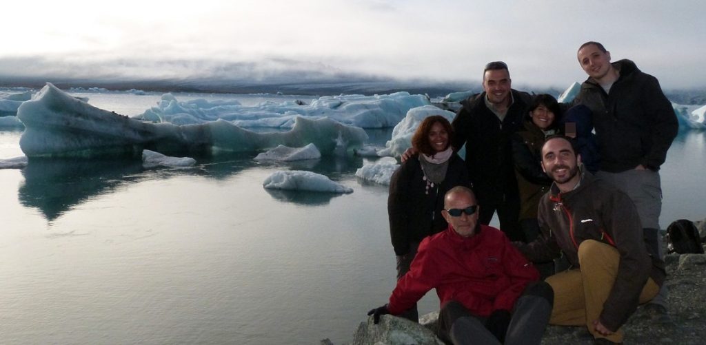 El grupo en Jökulsárlón