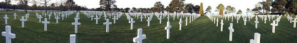 Panorámica del cementerio estadounidense