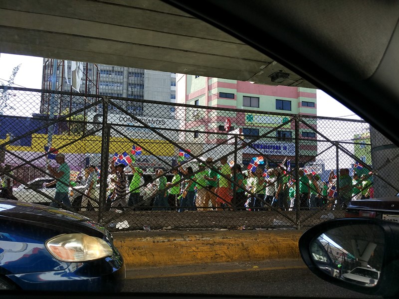 Manifestantes en Santo Domingo