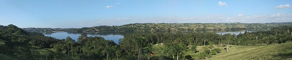 Panorámica de la presa de Taveras desde Villas del Lago