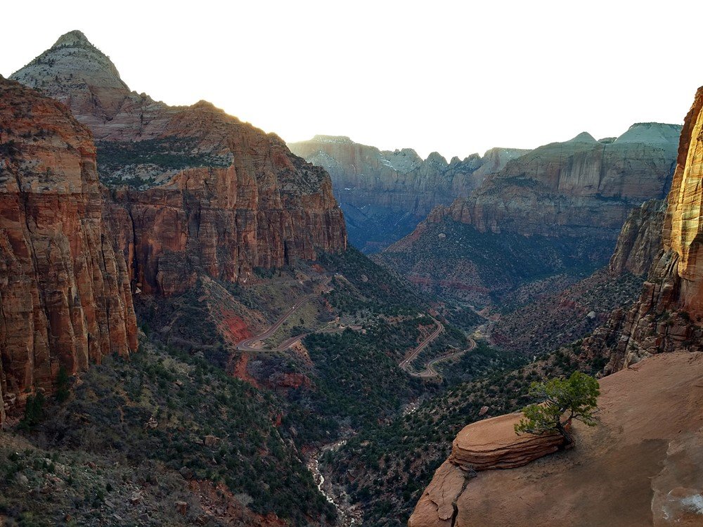 Vistas desde el mirador de Zion Canyon