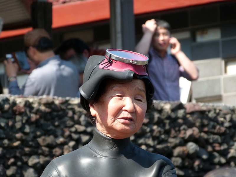 Una Haenyeo en Jeju