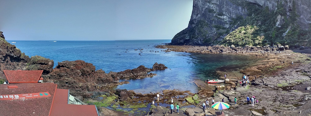 Vista de la playa de las mujeres buceadoras