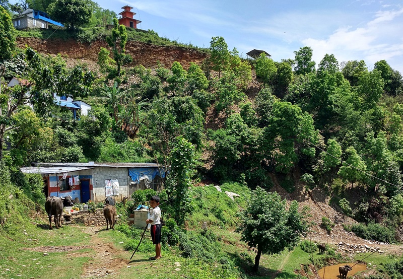 Escenas rurales en Pokhara