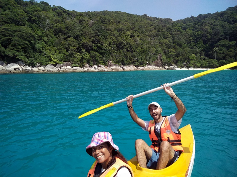 Disfrutando del kayak en Perhentian