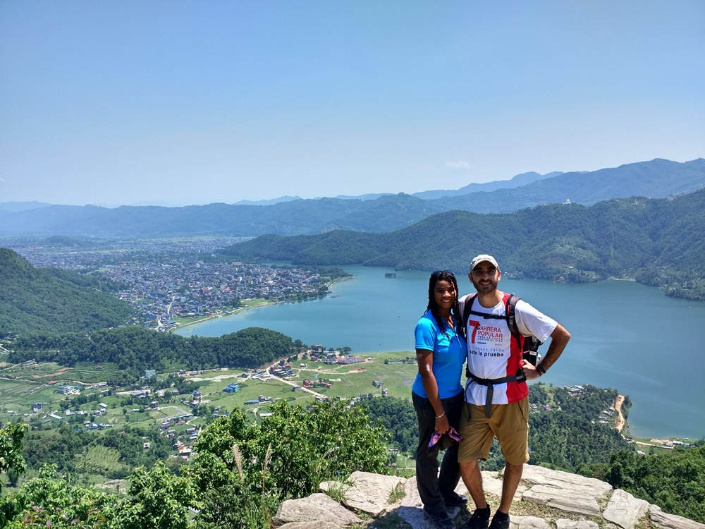 Pokhara desde el primer mirador camino a Sarangkot